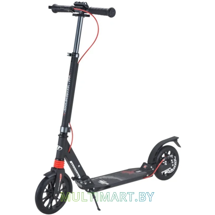 Самокат Tech Team City Scooter Disk Brake 2021 (черный/красный)